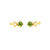 Solid Gold Celestial Birthstone Stud Earrings