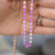 Rose Gold Pink Firefly Tennis Necklace