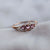 14kt Rose Gold Pink Sapphire & Diamond Cluster ring