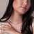 Rose Gold Pink Firefly Tennis Necklace