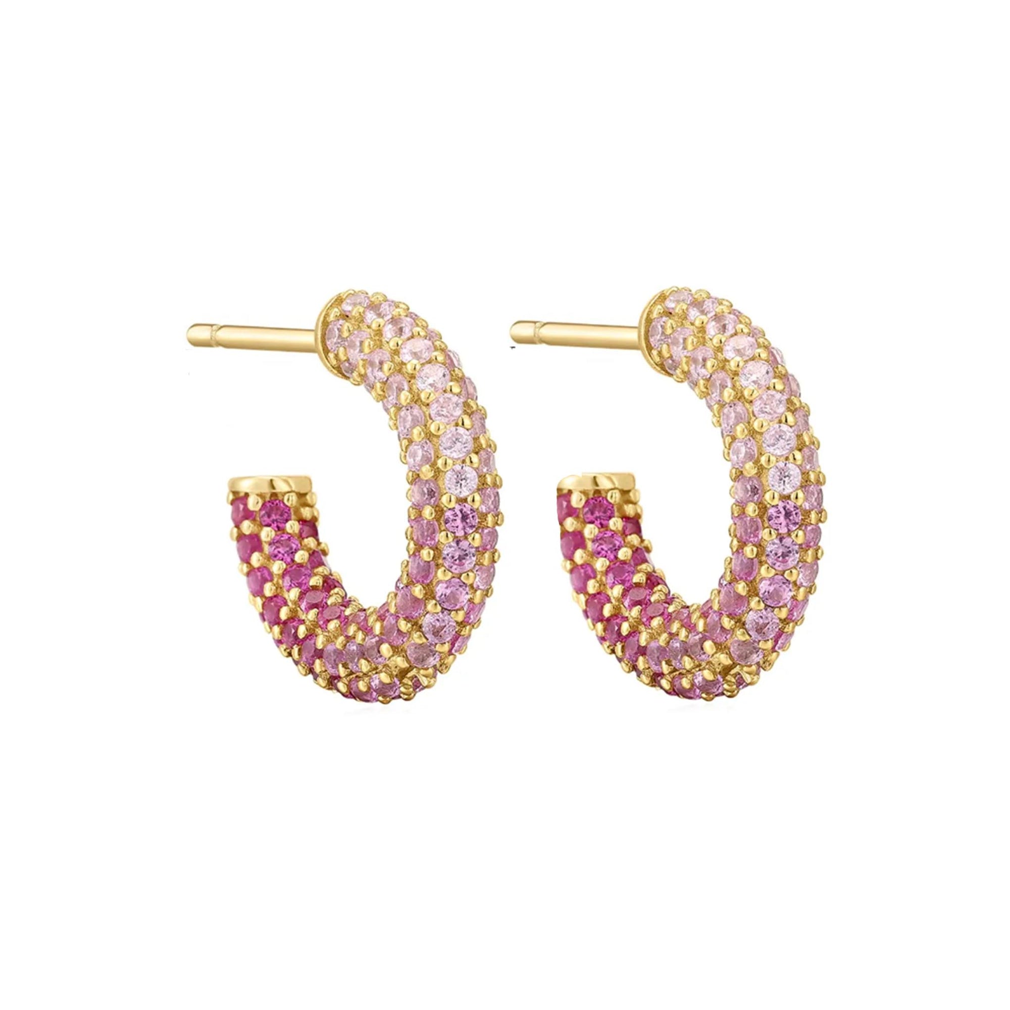 Pink Ombre Dazzle Hoops