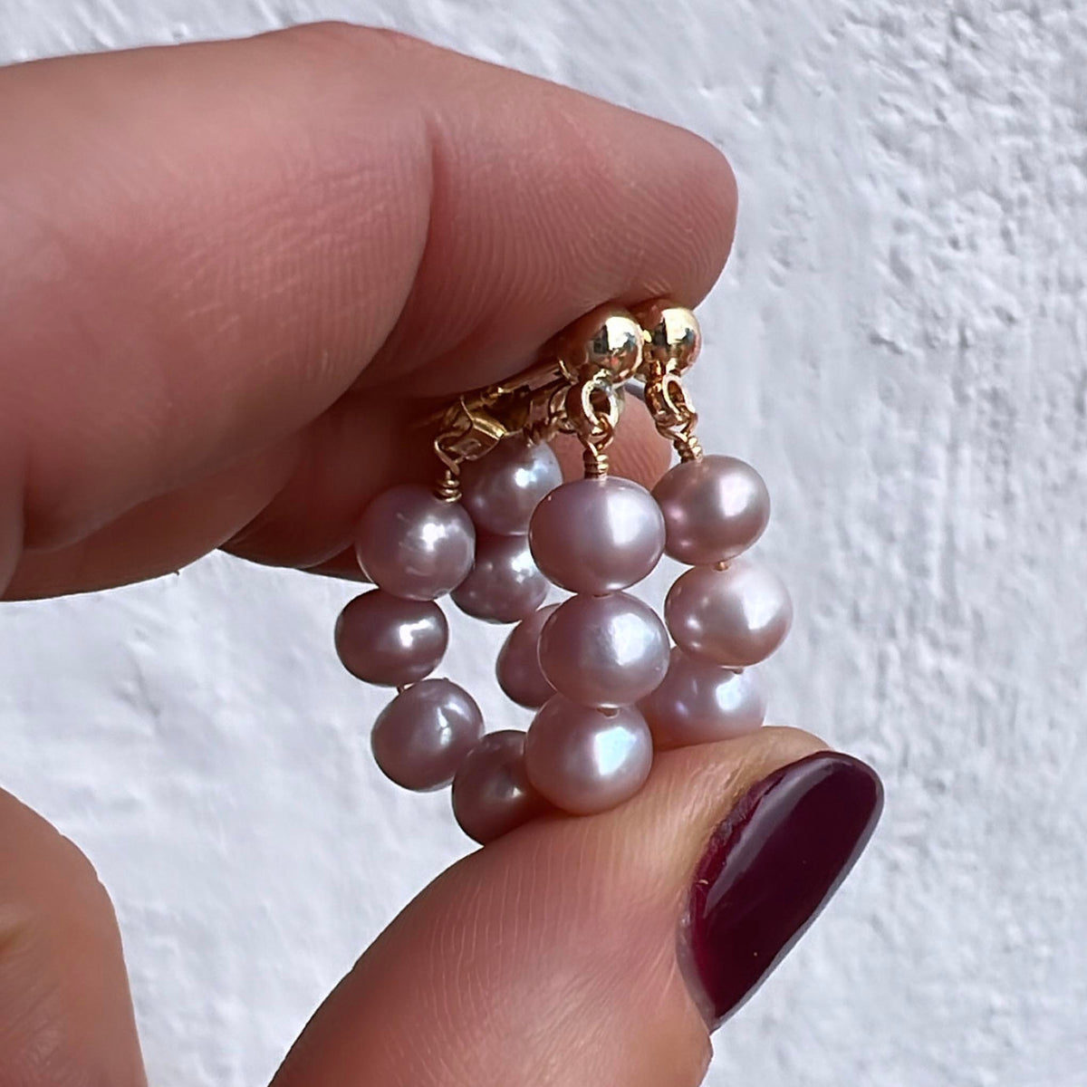 Maeuve Potatoe Pearl Hoops