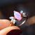 Rose Gold Pink Opal Firefly Ring