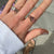 Sand Pink Cats Eye Gum Drop Ring