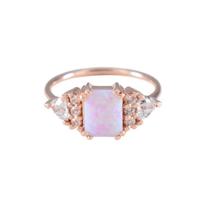 Rose Gold Pink Opal Empress Ring