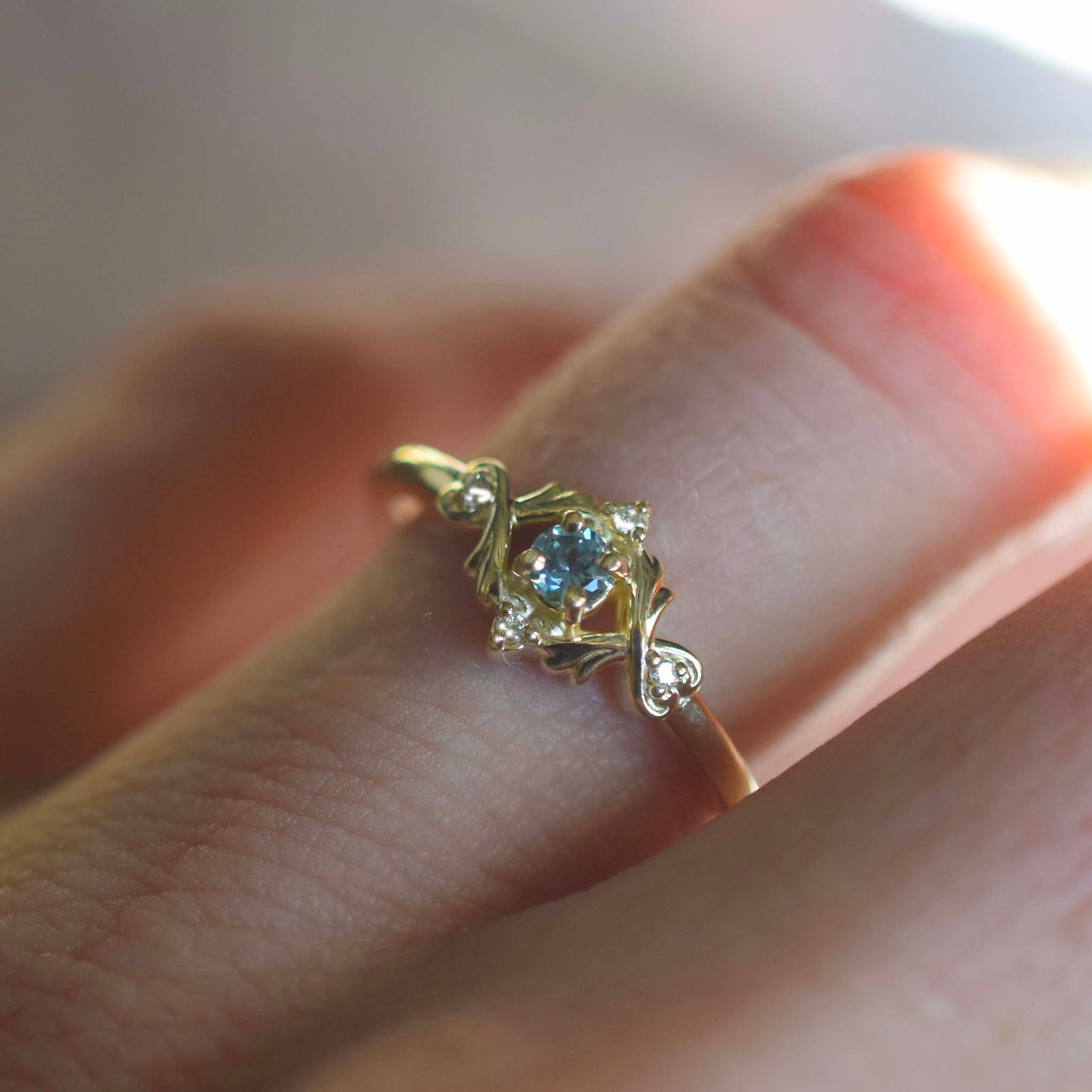 Teal Sapphire Enchanted Dream Ring