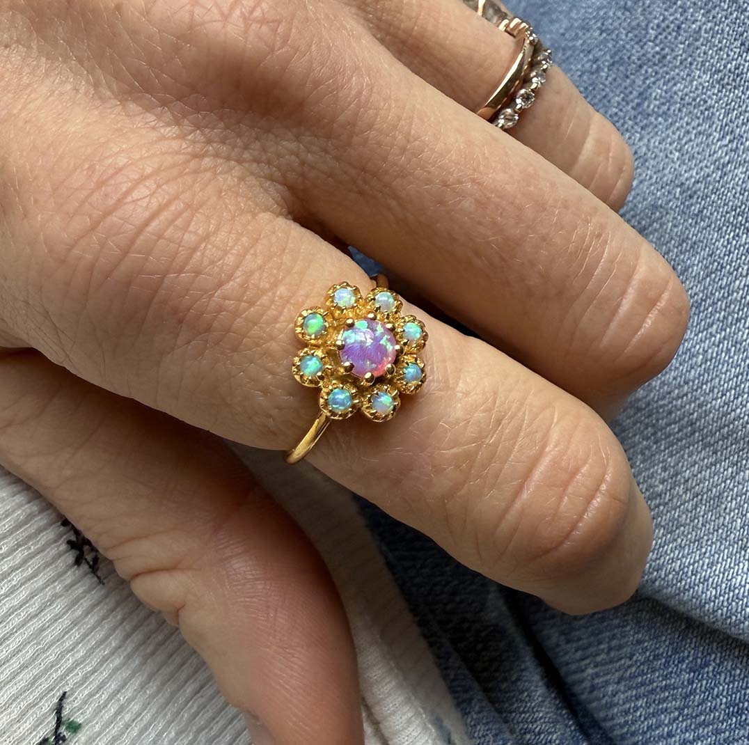 Vintage Opal Fleur Ring