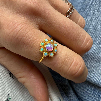 Vintage Opal Fleur Ring