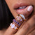 Pink Opal & Cats Eye Moonstone Sunflower Ring