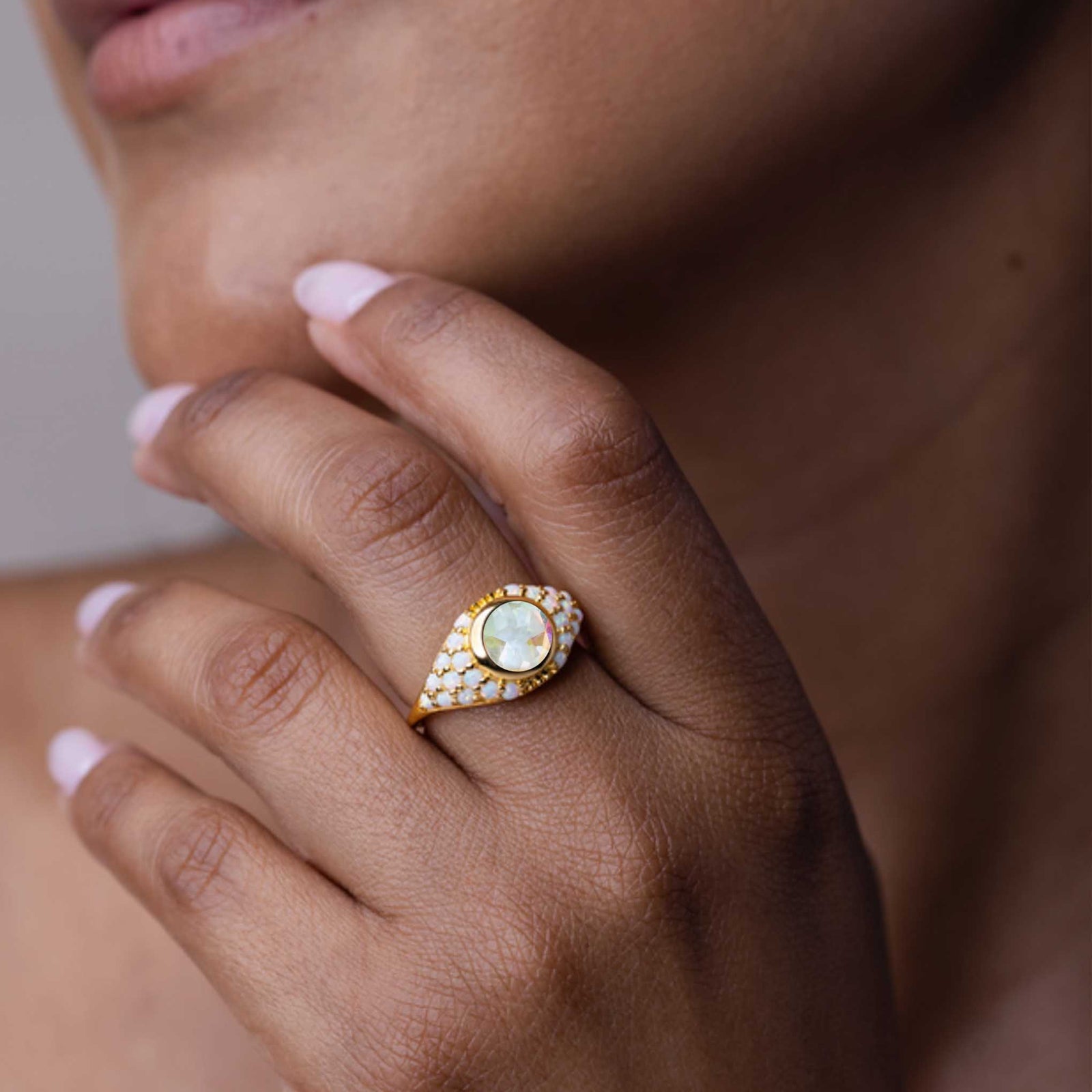 Angel Quartz and Opal St.Moritz Ring