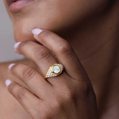 Angel Quartz and Opal St.Moritz Ring