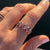 Rose Gold Pink Cats Eye Flow Ring