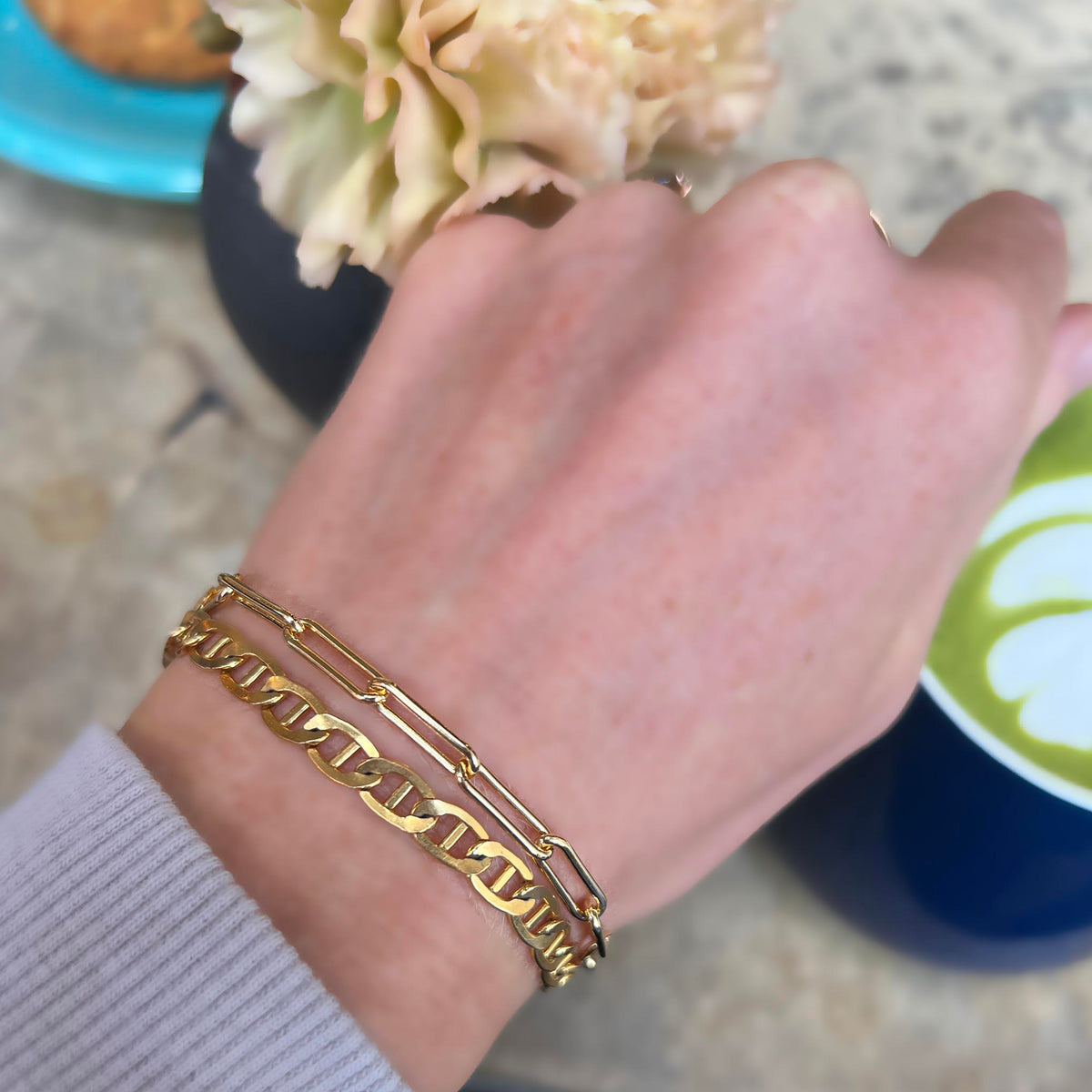 14kt Gold Filled Anchor Chain Bracelet
