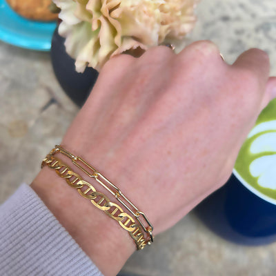 14kt Gold Filled Anchor Chain Bracelet