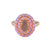 Rose Gold Pink Opal & Cats Eye Moonstone Crown Ring