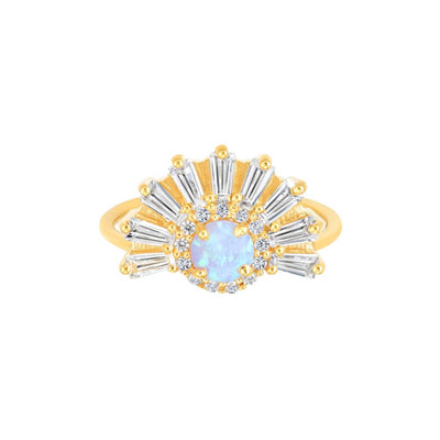 Opal Temptress Halo Ring