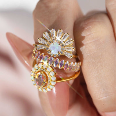 Angel Quartz Eternity Band