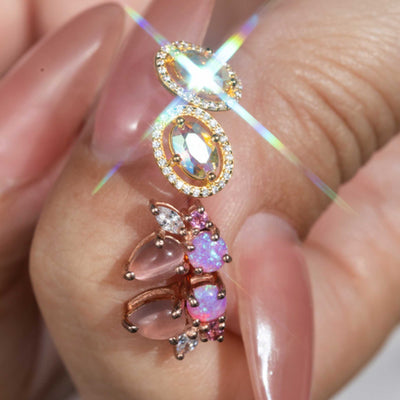 Angel Quartz Halo Studs