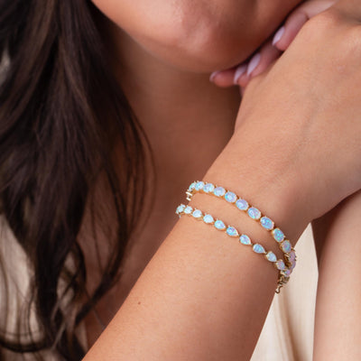 Eternal Blue Opal Tennis Bracelet