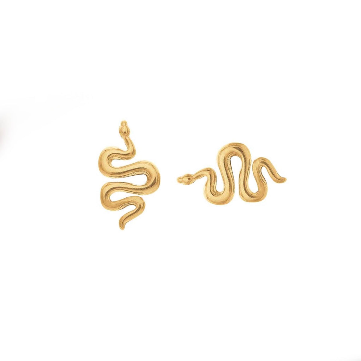 14kt Gold Mini Serpent Studs