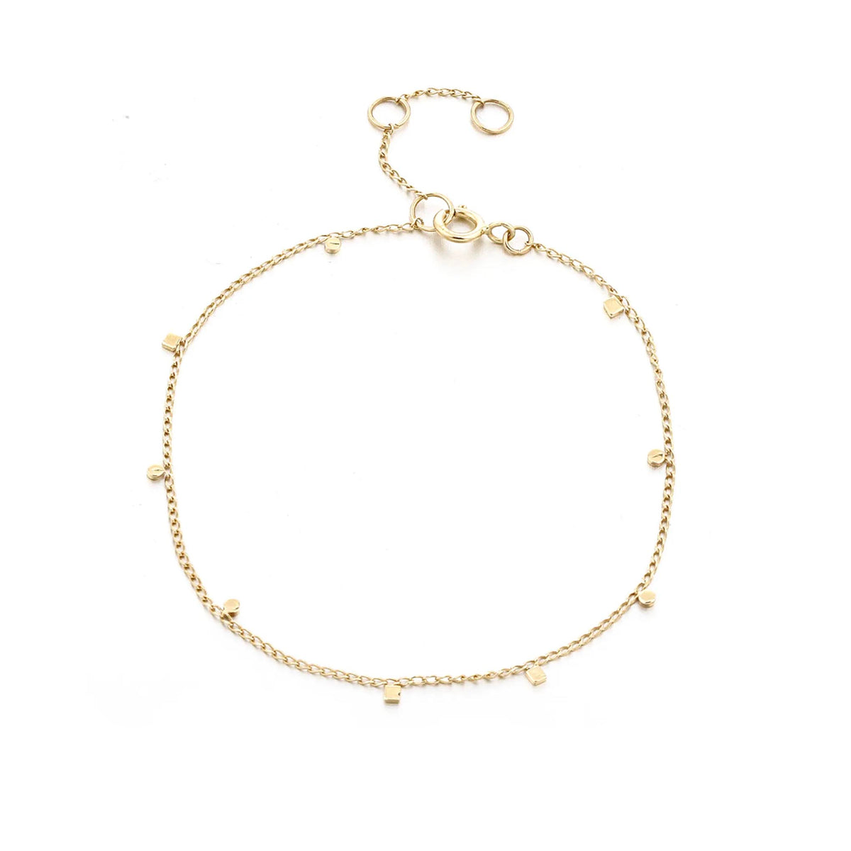 14kt Gold Disc Shimmer Bracelet