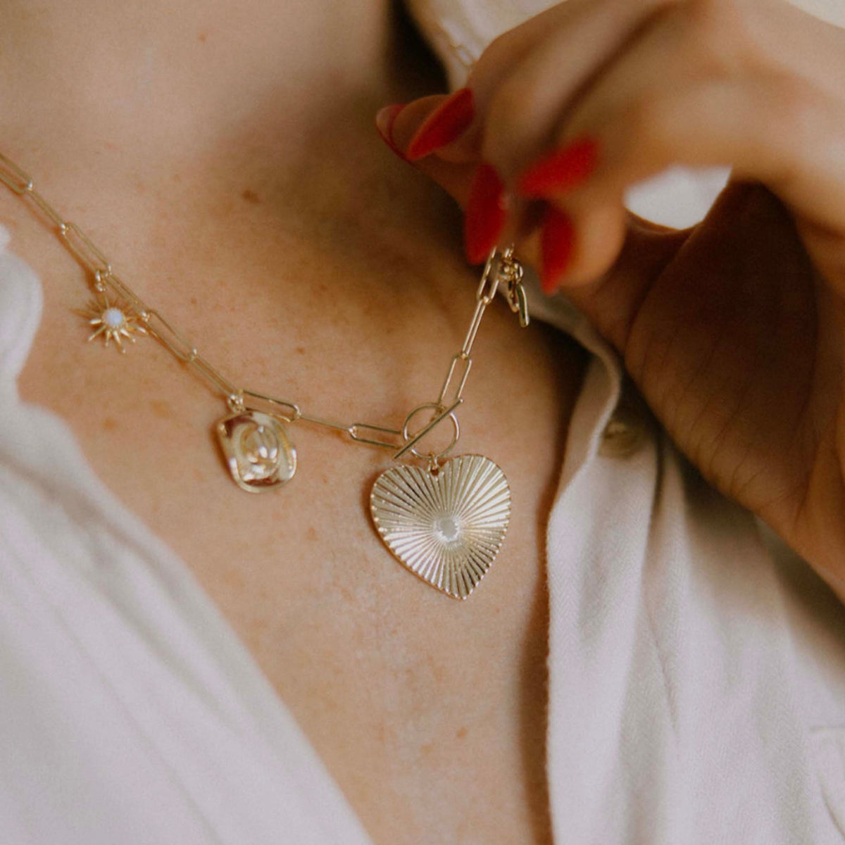 The Laura Heart Charm Necklace
