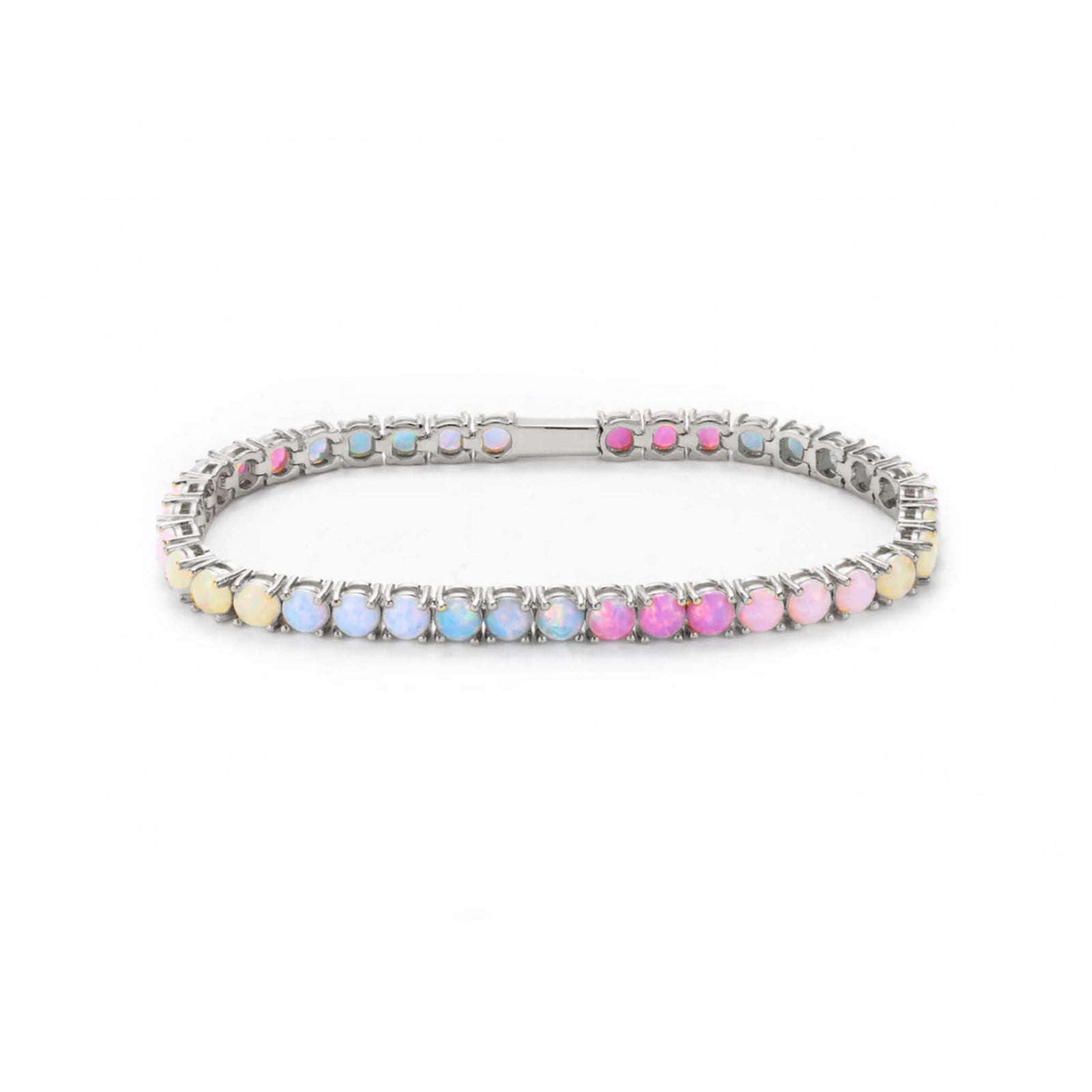 Sterling Silver Opal Ombre Riviera Bracelet