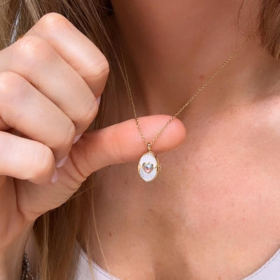 Mother Of Pearl Dive In Deep Locket