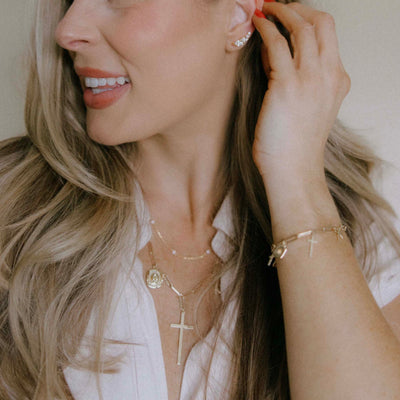 The Laura Cross Charm Necklace