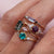 9kt Gold Alexandrite & Black Diamond Stormy Sky Ring