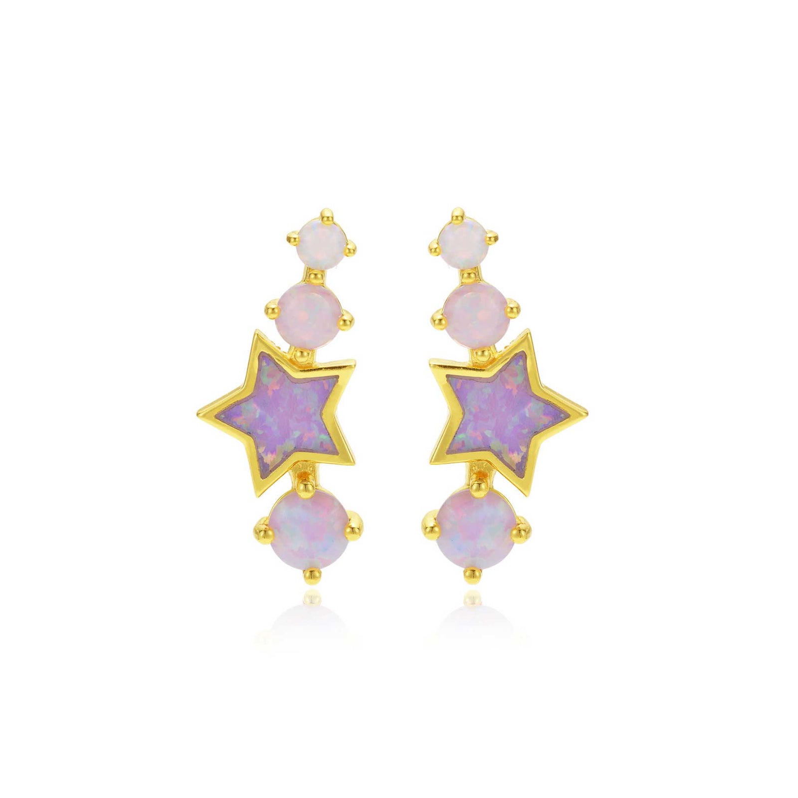 Pastel Opal Shooting Star Studs