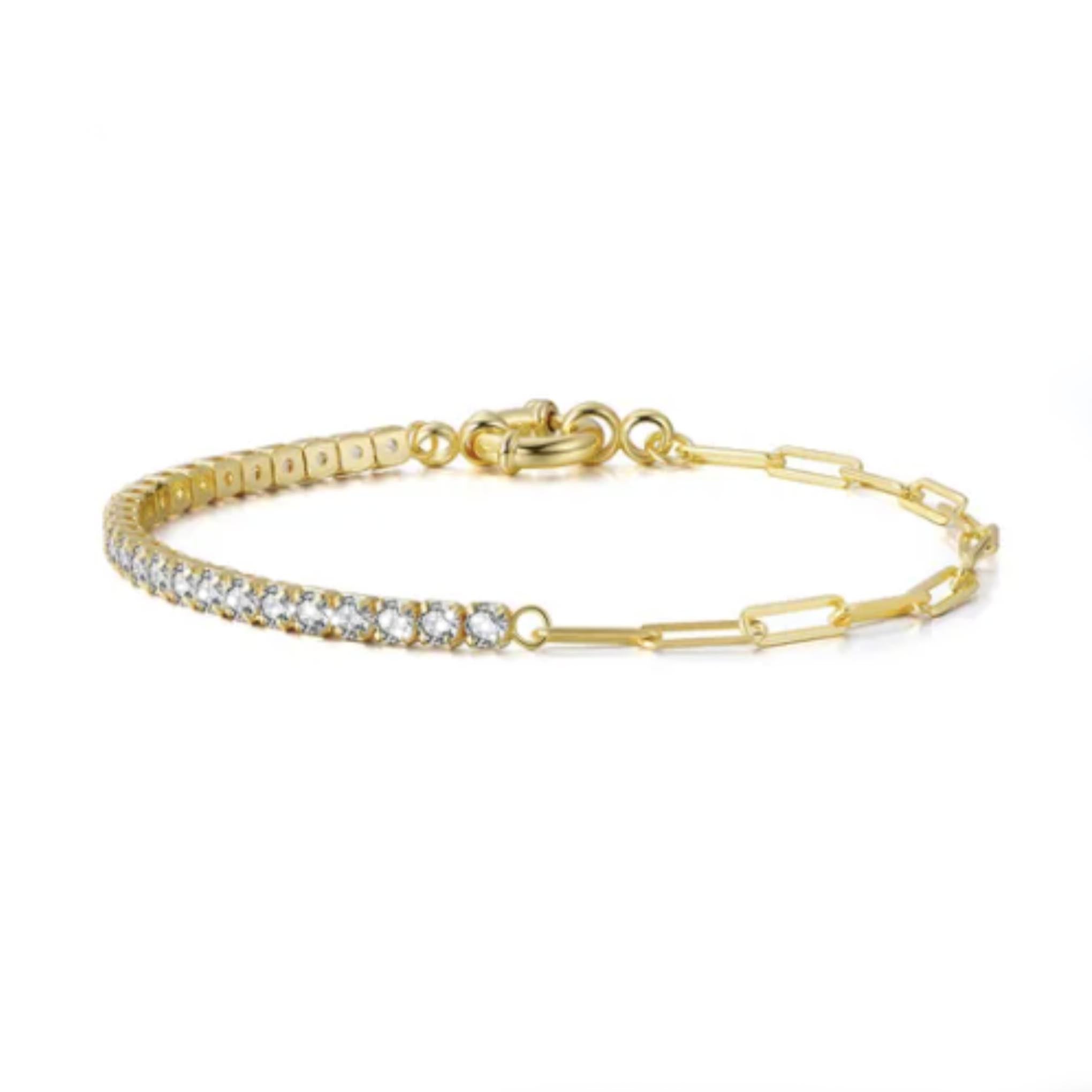 Half and Half Indecisive Tennis Bracelet - La Kaiser