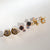 Rose Gold Rutilated Quartz and Topaz Doublet Studs