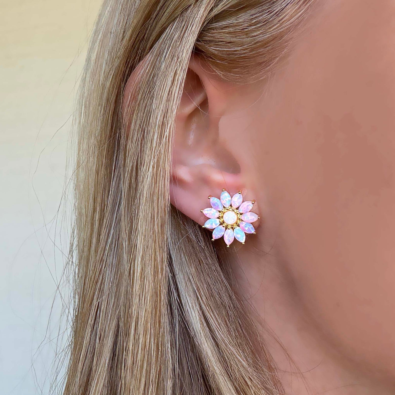 Opal Caribbean Fleur Studs