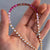 Ombre Pink Topaz and Garnet Grande Tennis Necklace