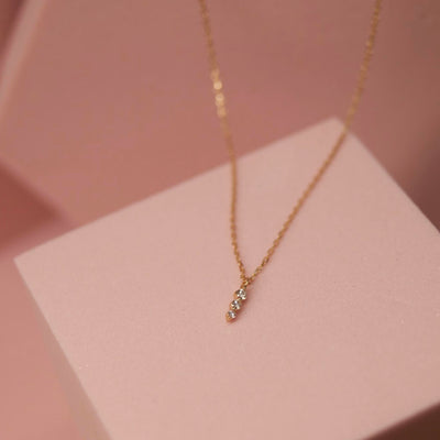 14kt Gold Diamond Drop Pendant