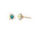 Solid 14kt Gold Opalescent Topaz Solo Studs