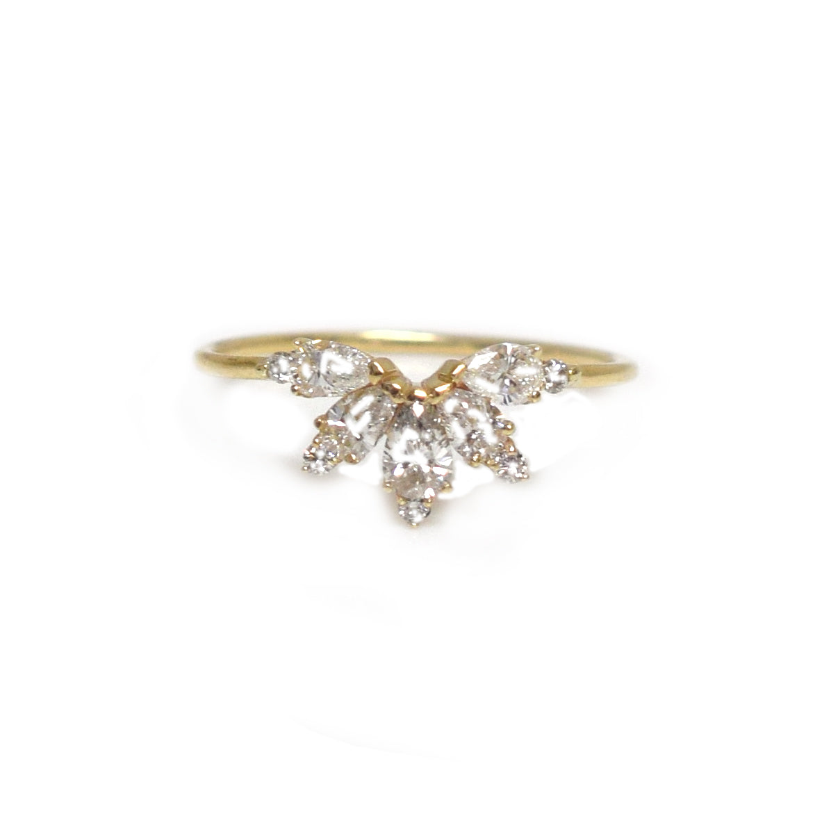 14kt Gold Diamond Parisian Butterfly Ring