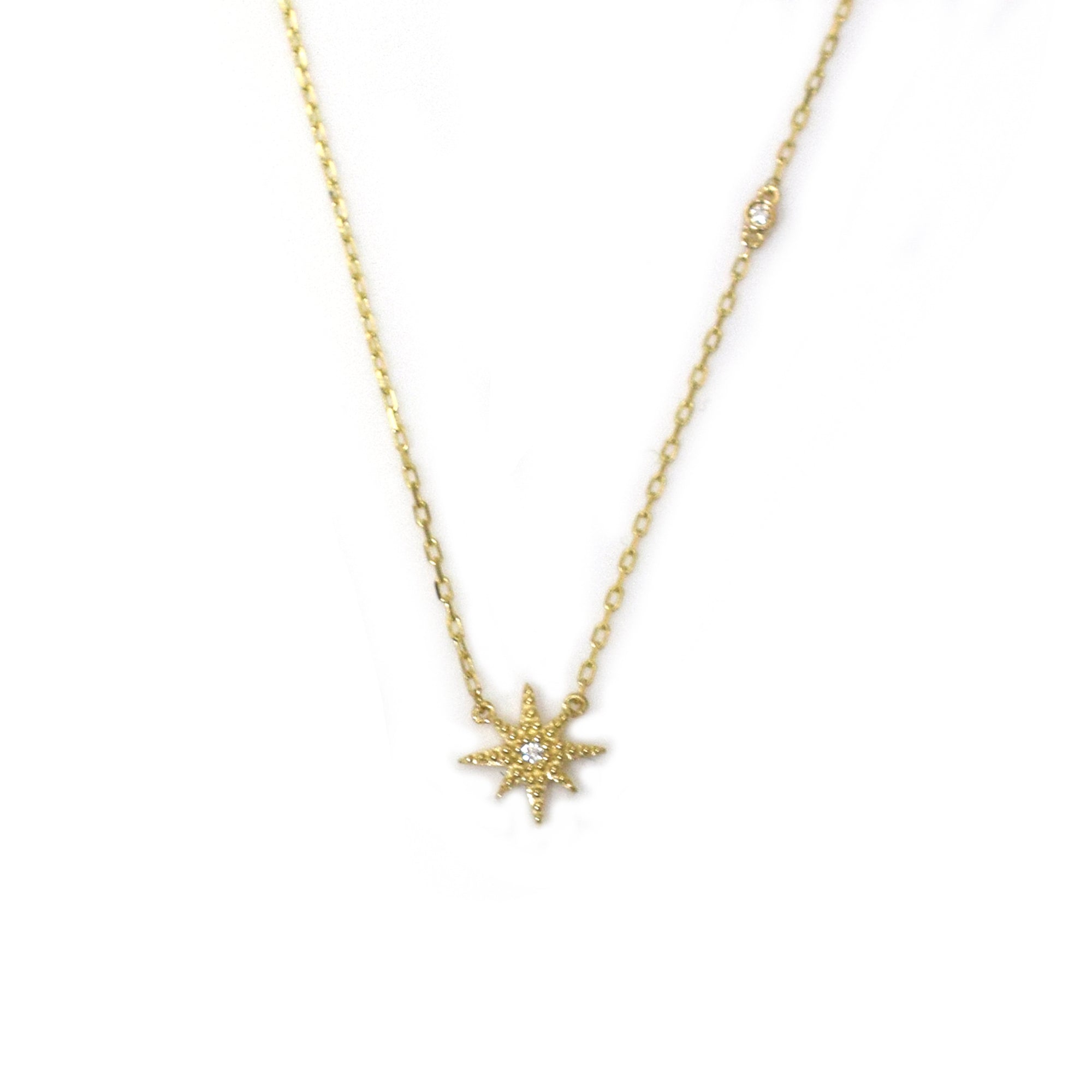 14kt Gold Diamond Stardust Pendant