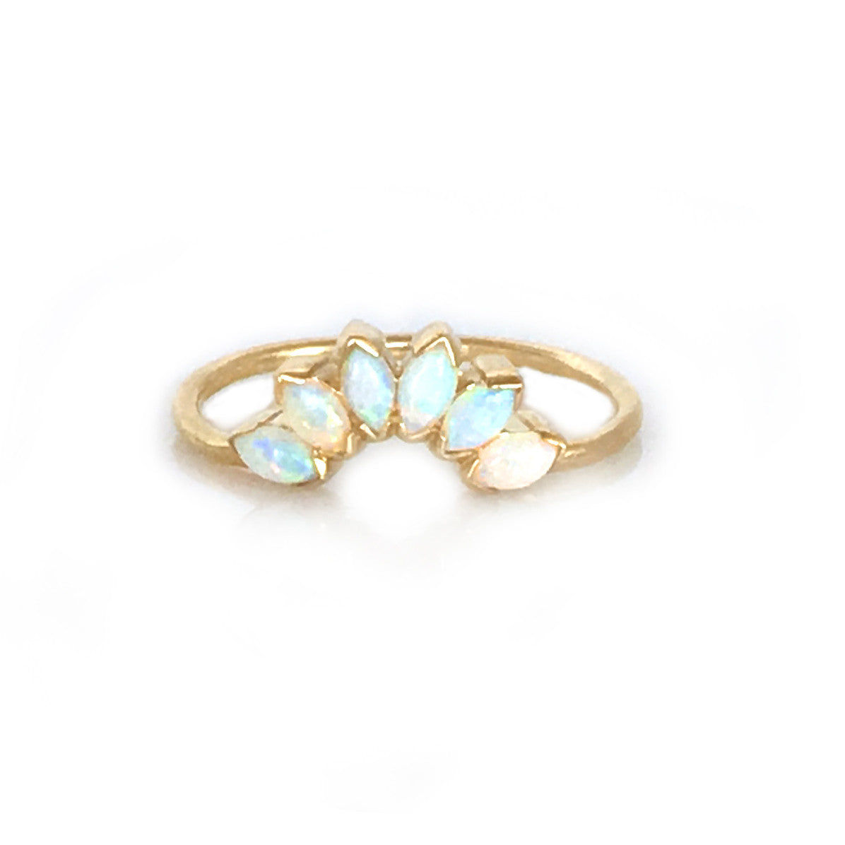 Solid Gold Opal Caribbean Sunrise Ring