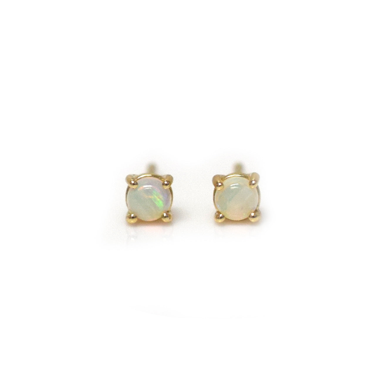 Solid Gold Opal Solo Studs