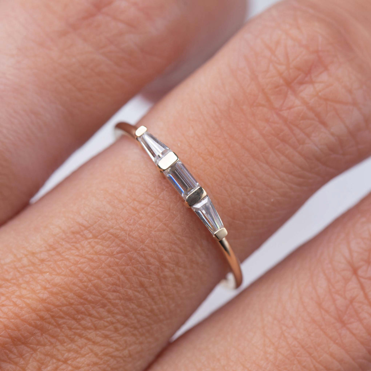 Solid Gold Moissanite Florence Ring