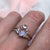 Rainbow Moonstone and Diamond Misty Ring