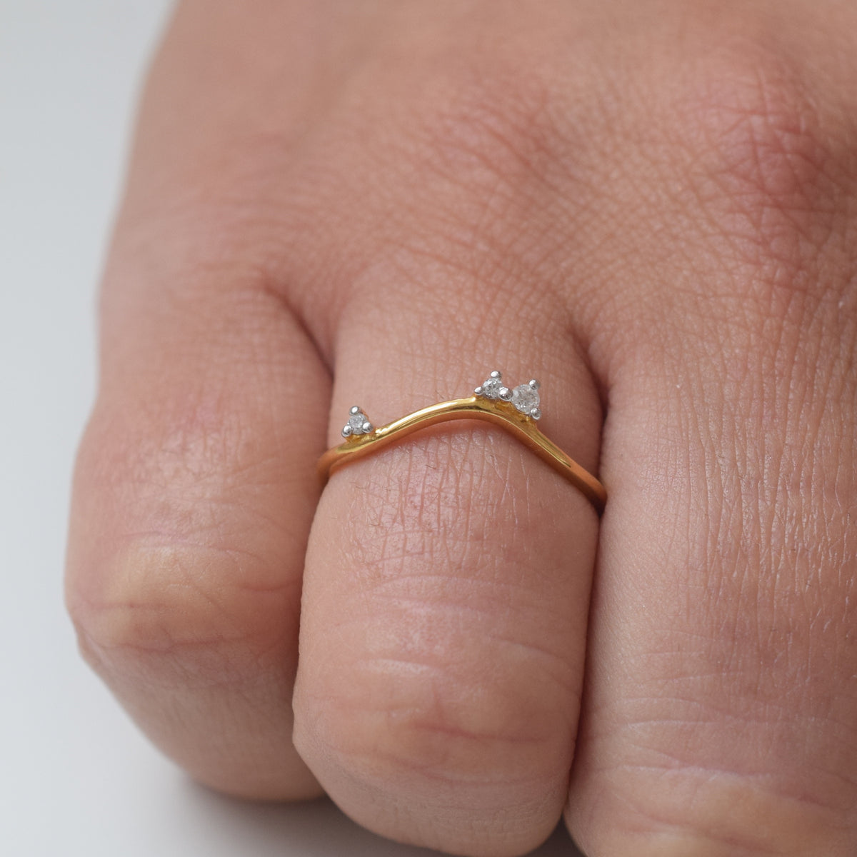 Topaz Sprinkle Arc Ring