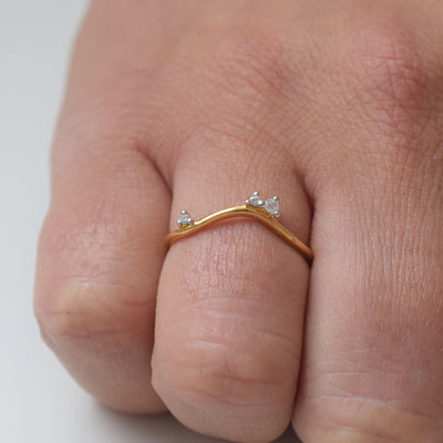 Topaz Sprinkle Arc Ring