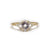 Solid Gold Diamond & Topaz Aphrodite Shield Ring