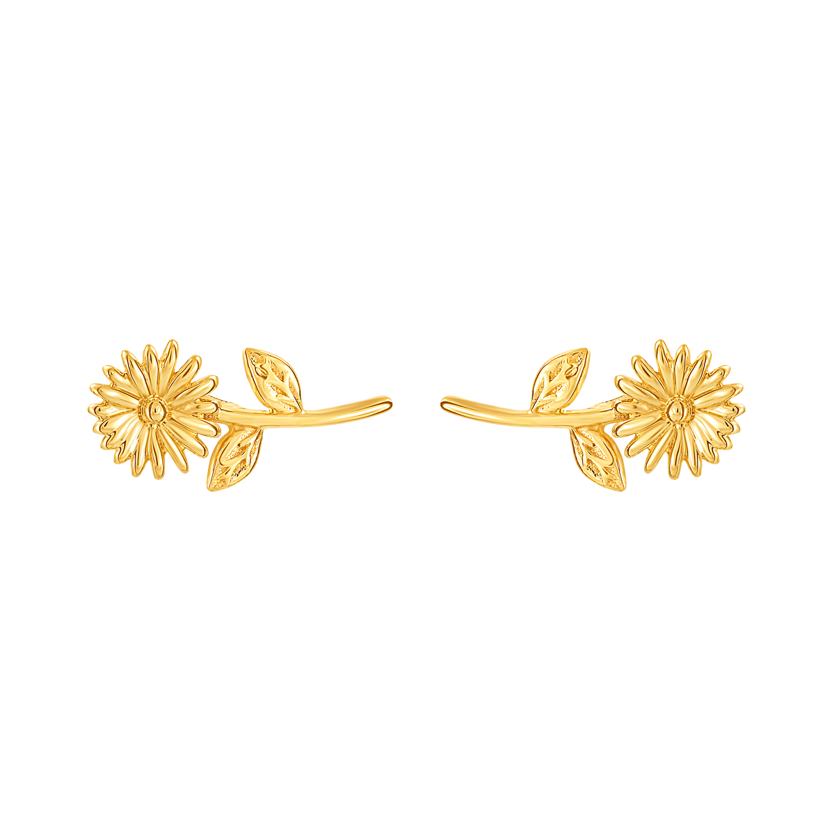 Solid Gold Dainty Daisy Studs
