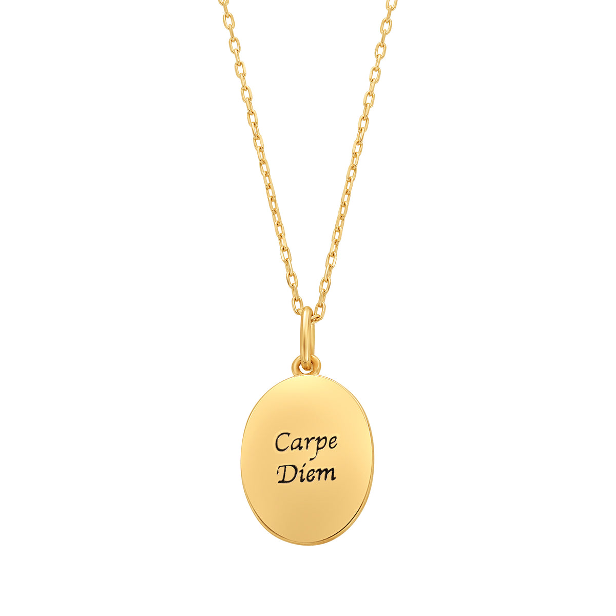 Solid Gold Carpe Diem Rising Sun Pendant