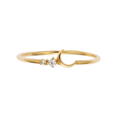 14kt Gold Diamond Moon Ring for Sale | La Kaiser