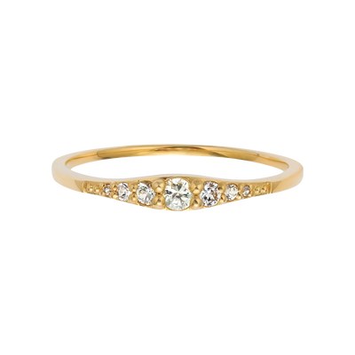 Solid Gold White Sapphire Ella Vie Ring